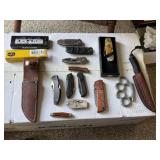Box of 18+/- Knives & Misc.
