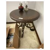 Round Metal Leg Table