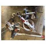 Trolley, Aluminum Pulley & 2 Ratchet Pulleys