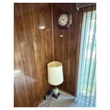 Wall Clock, Alarm Clock & Vintage Lamp
