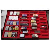 Display Case of Assorted Vintage Lighters