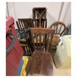 Table & 6 Wood Chairs & More