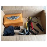 Harley-Davidson Wood Box & Misc.