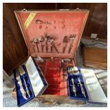 Large Set of Vintage Gold Tone Flatware