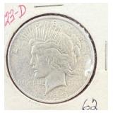 1923 D Silver Peace Dollar