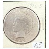 1926 S Silver Peace Dollar