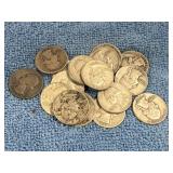 18 Silver Washington Quarters