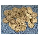 50 Silver Mercury Dimes