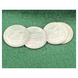 4 Kennedy Half Dollar Coins