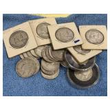 25 Silver Franklin Half Dollar Coins