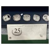 5- 2011 Silver $1 Coin Set