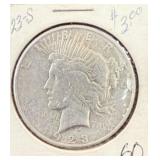 1923 S Silver Peace Dollar