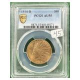 1914 D Gold Indian Head $10