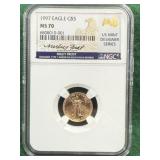 1997 Gold Eagle $5 Coin NGC MS70