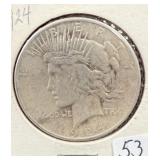 1924 Silver Peace Dollar