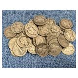 50 Silver Mercury Dimes