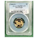 2008 W Gold $5 Bald Eagle