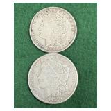 2- 1921 S Silver Morgan Dollar