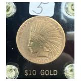 1910 Gold Indian $10 Coin