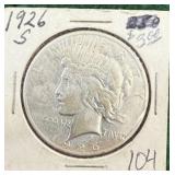 1926 S Silver Peace Dollar
