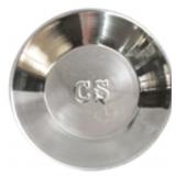 TIN CS Embossed Lipped Bowl Plate Tin