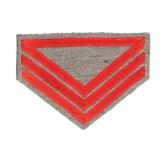 JW Q.M. Sgt. Co. Red - ART Chevrons