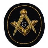 Masonic Emblem with G Black Large