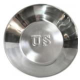 Stainless Steel US Embossed Lipped Bowl Plate SS
