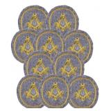 10 Masonic Emblem with G Grey