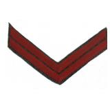 US Cpl. Red - Artillery Chevrons