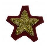 5 Star Red - Artillery  CS Collar Insignia