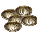 5 US Belt Plates lead fill