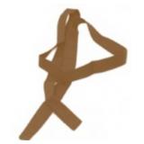 Long Brown Cotton Tie