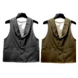 2 Civilian Vest Black & Brown Colors Size S