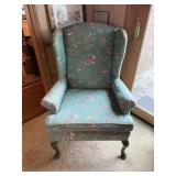 Vintage Upholstered Wingback Chair