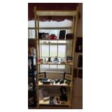 Vintage Wood Shelf & Lots of Collectibles