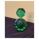 Vintage Green Glass Perfume Bottle