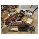 Box of Vintage Model Railroad Accessories