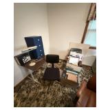 Small Desk & Misc. Office Supplies