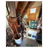 Large Lot of Long Handled Tools & Misc.