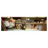 2 Shelves of Kitchenwares & Collectibles