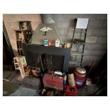 3 Wood Ladders, 2 Gas Cans, Toolboxes & Misc.