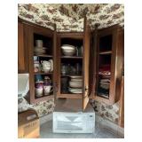 3 Cabinets of Kitchewares & Misc.