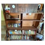 2 Wood Shelf Units & Books Contents