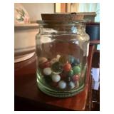 Jar of Collectible Marbles