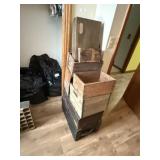 Large Lot of Wood Crates & Boxes
