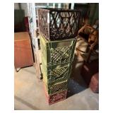 5 Plastic Milk Crates