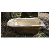 Vintage Porcelain Cast Iron Bathtub