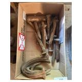 Box of Railroad Spikes & Horseshoes
