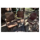 3 Metal Vintage Porch Chairs